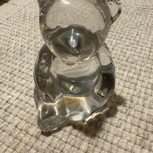 Elegant Clear Glass Bear Figurine